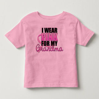 T-shirt Pour Les Tous Petits Je porte le rose pour ma grand-maman - cancer du