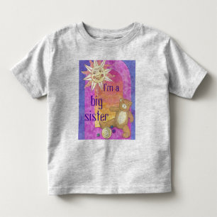 T-shirt Pour Les Tous Petits Je suis une grande soeur maintenant Teddy Bear vêt