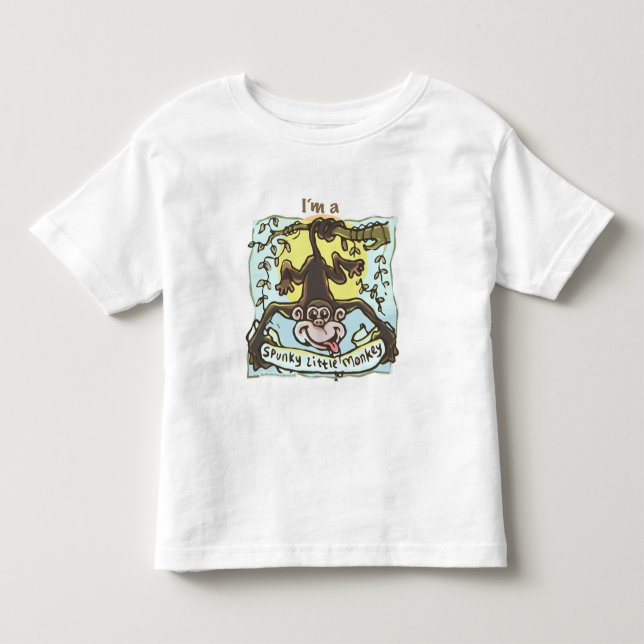 T-shirt Pour Les Tous Petits Je suis une petite chemise courageuse de singe (Devant)