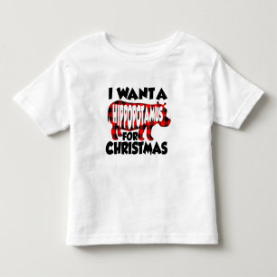 T-shirt Pour Les Tous Petits Je Veux Un Hippopotame Pour Noël