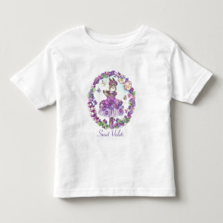 T-shirt Pour Les Tous Petits Jeu de jeunes violettes sucréesChemise de thé