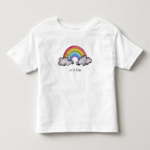 T-shirt Pour Les Tous Petits Joli arc-en-ciel et nuages à l'aquarelle