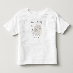 T-shirt Pour Les Tous Petits Joli dinosaure à l'aquarelle Dino-mite Enfant Nom