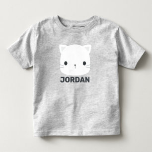 T-shirt Pour Les Tous Petits Joli Petit Chat avec Nom Personnalisé