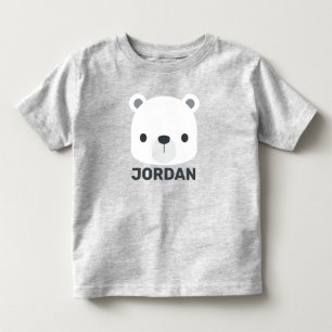T-shirt Pour Les Tous Petits Joli petit ours polaire avec nom personnalisé