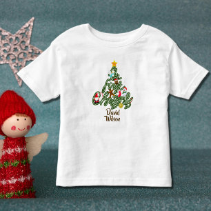 T-shirt Pour Les Tous Petits Joli sapin de Noël Mon premier Noël Enfant