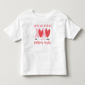 T-shirt Pour Les Tous Petits Joli XOXO Câlins et Bisous Saint-Valentin
