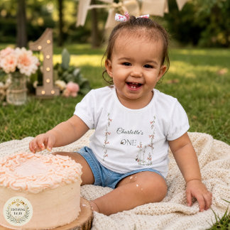 T-shirt Pour Les Tous Petits Jolie abeille Fillettes Fleur des champs Premier A