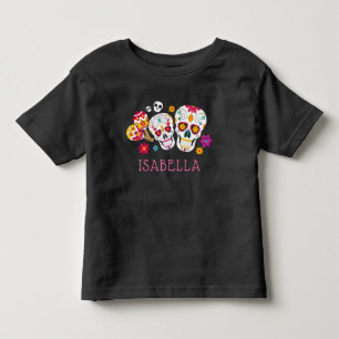 T-shirt Pour Les Tous Petits Jour personnalisé des crânes de sucre morts