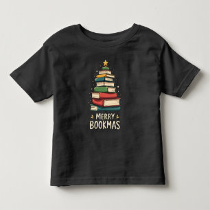 T-shirt Pour Les Tous Petits Joy Bookmas - Festive Book Stack for Book Lovers