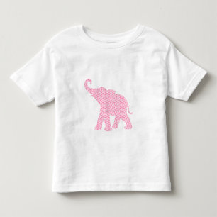 T-shirt Pour Les Tous Petits Joyeux Eléphant Rose Art Motif mou