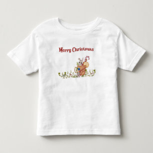 T-shirt Pour Les Tous Petits Joyeux lapin de Noël Teasing Bunny scène de vacanc