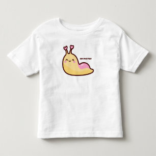 T-shirt Pour Les Tous Petits Joyeux mignon Slug Texte personnalisé