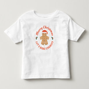 T-shirt Pour Les Tous Petits Joyeux Noël Faisons des biscuits L'homme en pain d