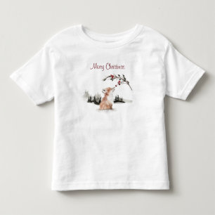 T-shirt Pour Les Tous Petits Joyeux Noël Renard de la Forêt