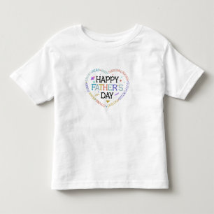 T-shirt Pour Les Tous Petits Joyeux Père’s Day Mot Cloud Coeur Design