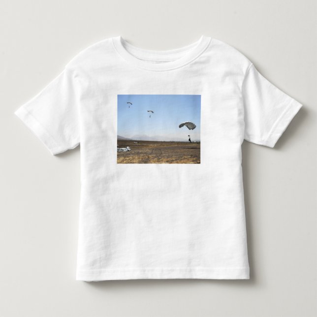 T-shirt Pour Les Tous Petits Jumeaux de parachute libre (Devant)