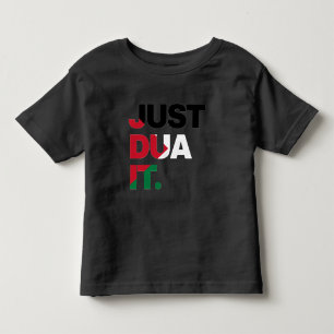 T-shirt Pour Les Tous Petits Just Dua It Palestine Drapeau Musulman Citations T