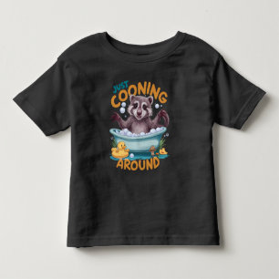T-shirt Pour Les Tous Petits Juste Cooning, Jouer Raccoon Durée du bain Aventur