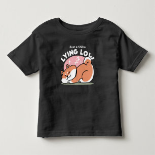 T-shirt Pour Les Tous Petits Juste un Shiba allongé bas : mignonne conception S