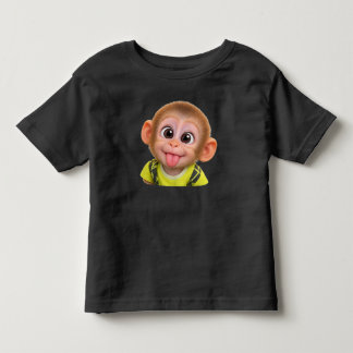 T-shirt Pour Les Tous Petits Kids' T-shirt-funny monkey sticking out its tongue