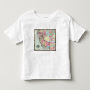 T-shirt Pour Les Tous Petits La carte de Bancroft de la Californie, Nevada