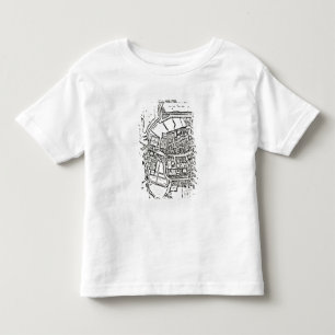 T-shirt Pour Les Tous Petits La carte de Loggan d'Oxford, feuille orientale