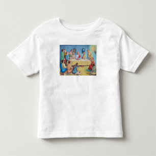 T-shirt Pour Les Tous Petits La Cène : Jésus et les disciples