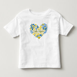 T-shirt Pour Les Tous Petits La gloire de l'Ukraine Slava grand coeur