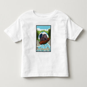 T-shirt Pour Les Tous Petits La grande, OregonBeaver et arbres