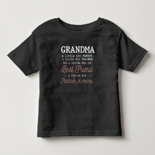 T-shirt Pour Les Tous Petits La Meilleure Grand-Mère Partenaire Dans Le Crime
