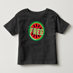 T-shirt Pour Les Tous Petits La pastèque Palestine libre - Liberté pour les Pal