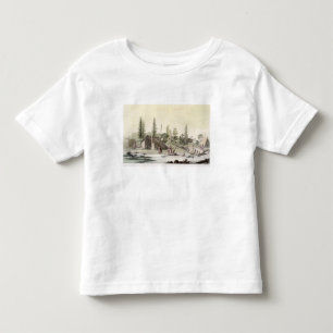 T-shirt Pour Les Tous Petits La Perouse au port Francesci (gravure de couleur)