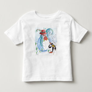 T-SHIRT POUR LES TOUS PETITS LA SÉRÉNADE HIVERNALE DE SNOWMAN ET PENGUIN