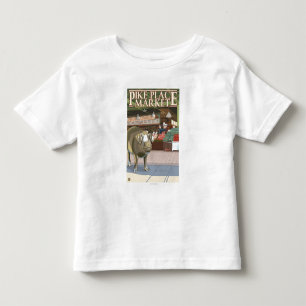 T-shirt Pour Les Tous Petits Lancer de SeattleFish et porc de bronze à la plac
