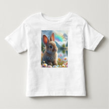 Lapin adorable à un lac enchanté
