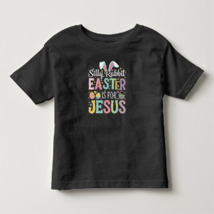T-shirt Pour Les Tous Petits Lapin bête Pâques est pour Jésus Mignon Lapin