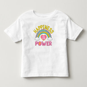 T-shirt Pour Les Tous Petits Le bonheur est Power Rainbow