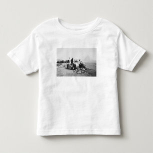 T-shirt Pour Les Tous Petits Le Caire Égypte, jockeys de chameaux Pyramides de