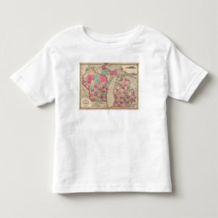 T-shirt Pour Les Tous Petits Le Michigan et le Wisconsin