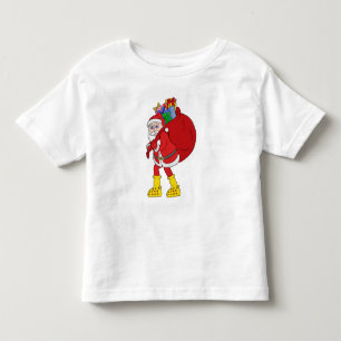 T-shirt Pour Les Tous Petits Le Père Noël porte de grosses bottes jaunes