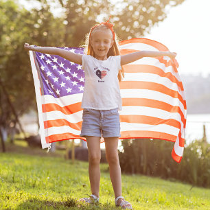T-shirt Pour Les Tous Petits "Le petit patriote de Dieu" Enfants 4 juillet T-sh