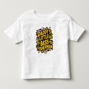 T-shirt Pour Les Tous Petits Le Petit Pêcheur de Bass de Papa
