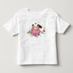 T-shirt Pour Les Tous Petits Le plan rapproché d'un couple tenant un coeur