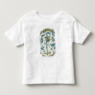 T-shirt Pour Les Tous Petits Le plat d'Iznik peint avec un paon était perché