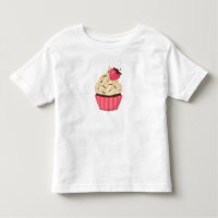 Le rose mignon arrose le petit gâteau de fraise