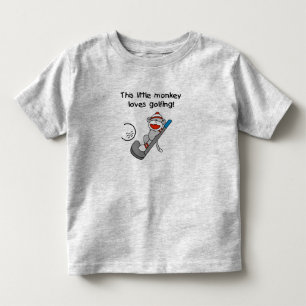 T-shirt Pour Les Tous Petits Le singe aime jouer au golf