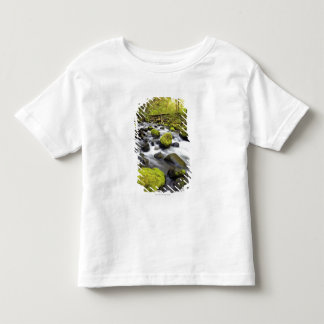 T-shirt Pour Les Tous Petits L'eau coulant par la mousse a couvert des roches