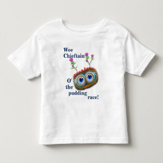 T-shirt Pour Les Tous Petits L'écossais hulule Toots Haggis. Chef petit