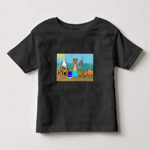 T-shirt Pour Les Tous Petits Les vacances à la plage d'Oliver la loutre